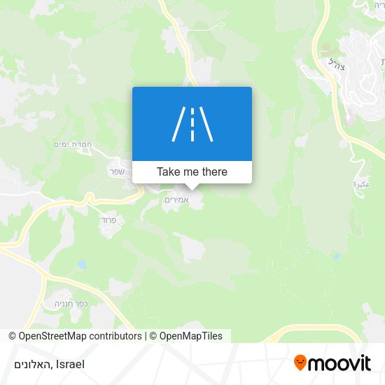 האלונים map