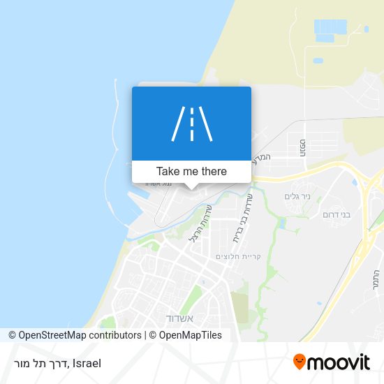 דרך תל מור map