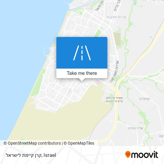 קרן קיימת לישראל map