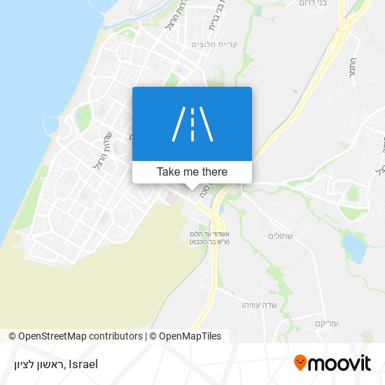 ראשון לציון map