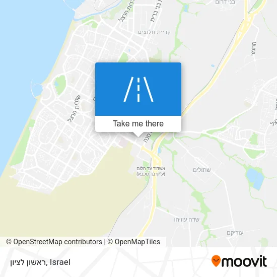 Карта ראשון לציון