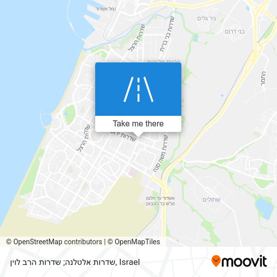 שדרות אלטלנה; שדרות הרב לוין map