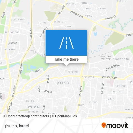 Карта הרי גולן