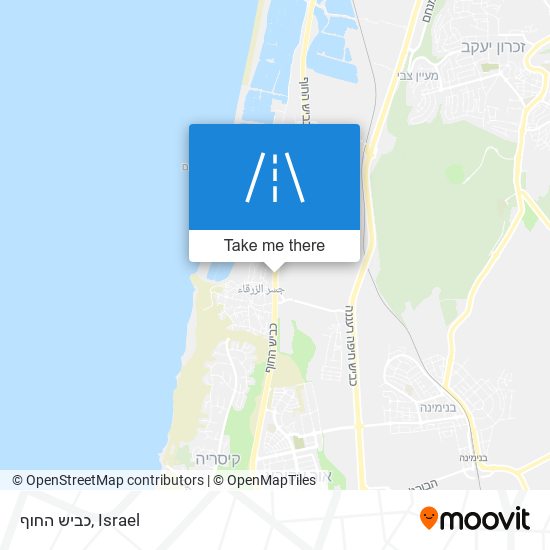 כביש החוף map