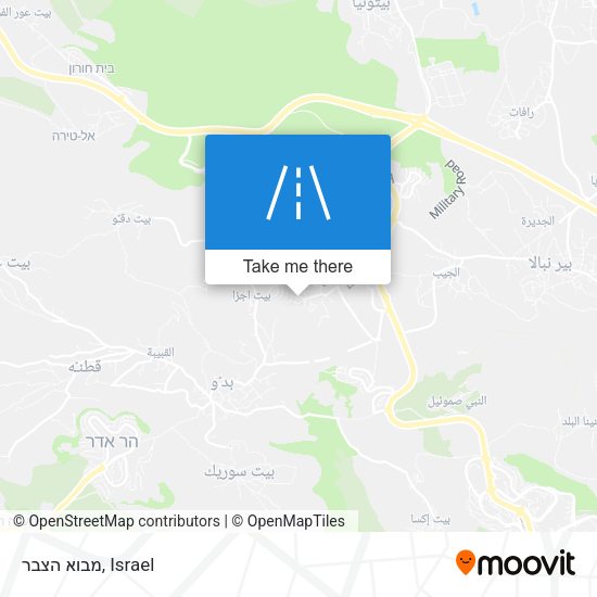 מבוא הצבר map