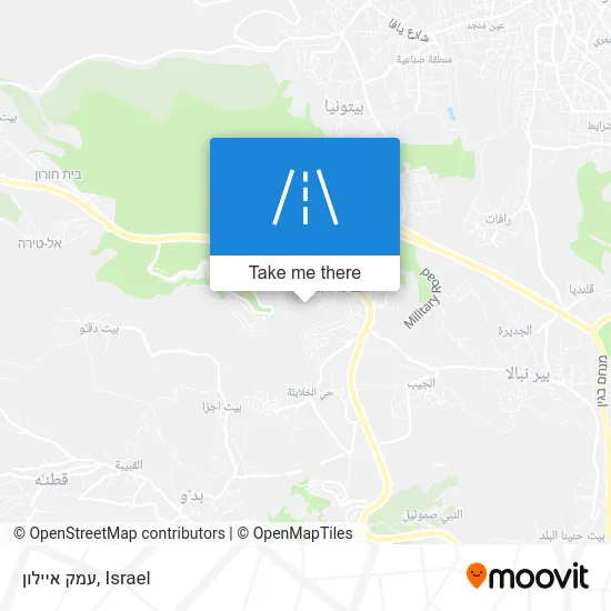 Карта עמק איילון