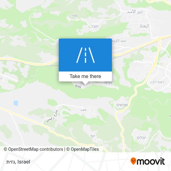 גזית map