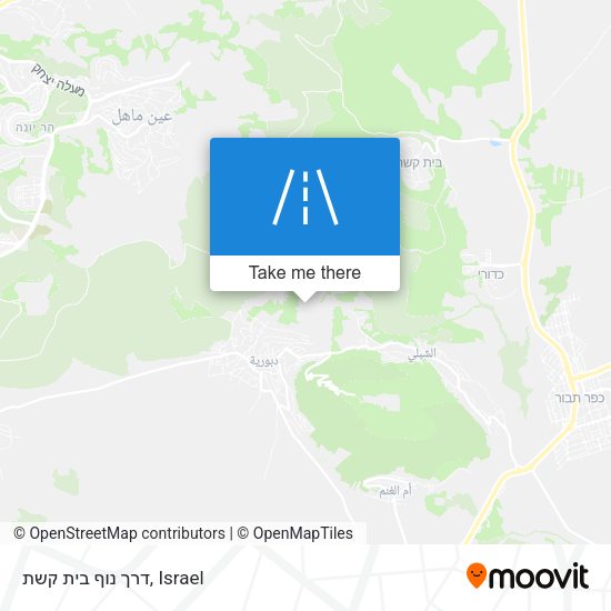 דרך נוף בית קשת map