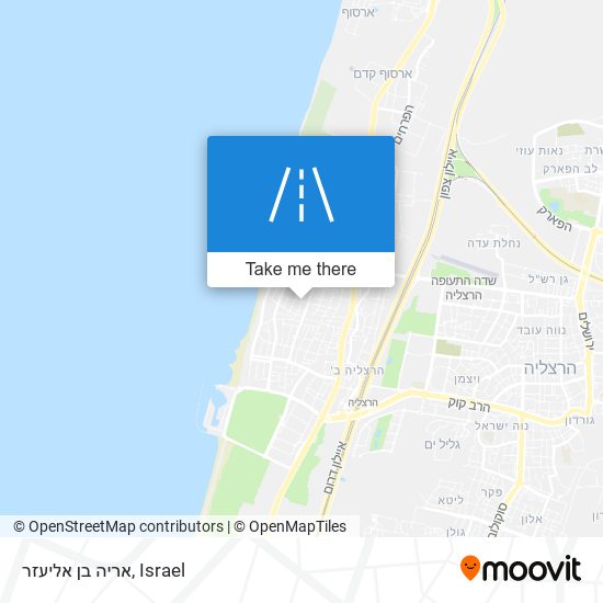 אריה בן אליעזר map