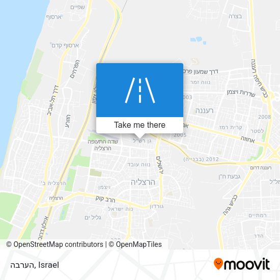 הערבה map
