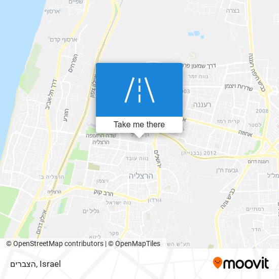 הצברים map