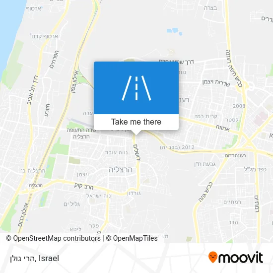 Карта הרי גולן