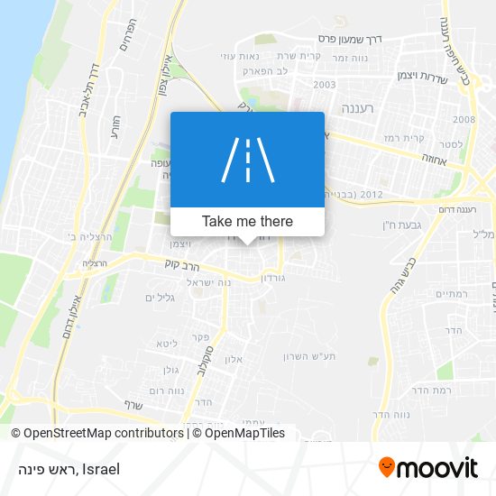 ראש פינה map