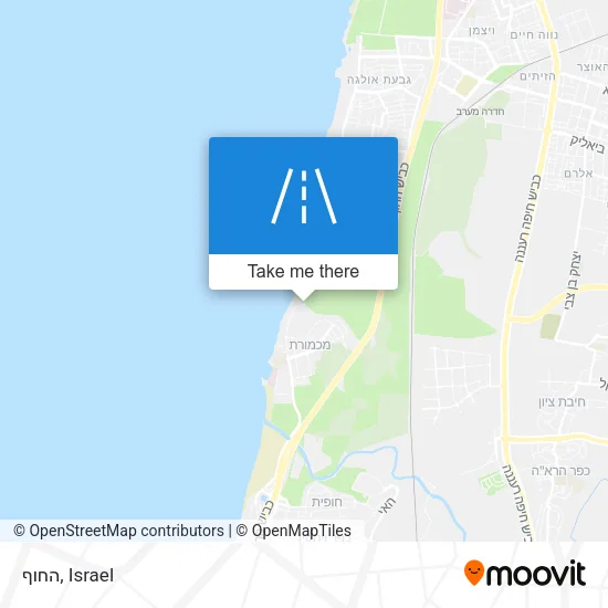 החוף map