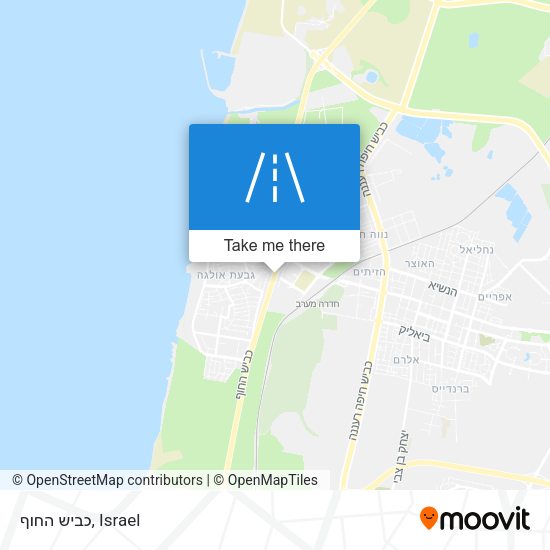 כביש החוף map