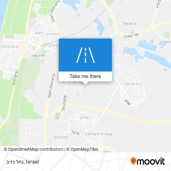 נחל כזיב map