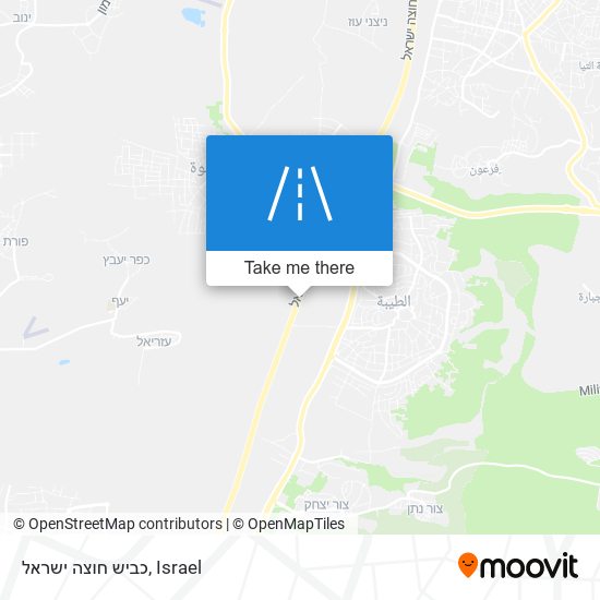 כביש חוצה ישראל map