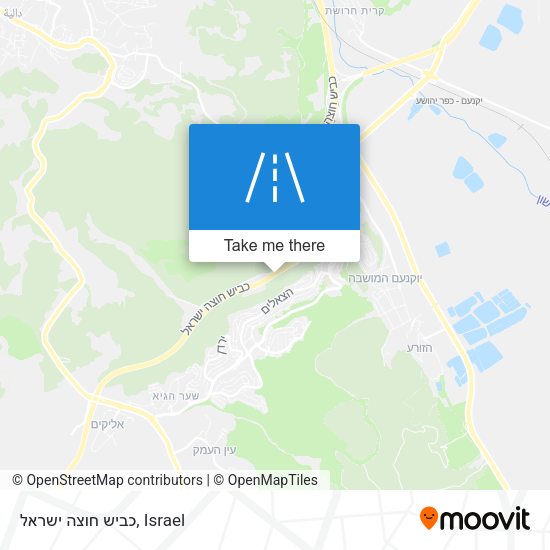 כביש חוצה ישראל map