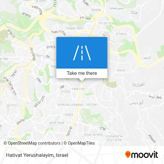 Карта Hativat Yerushalayim