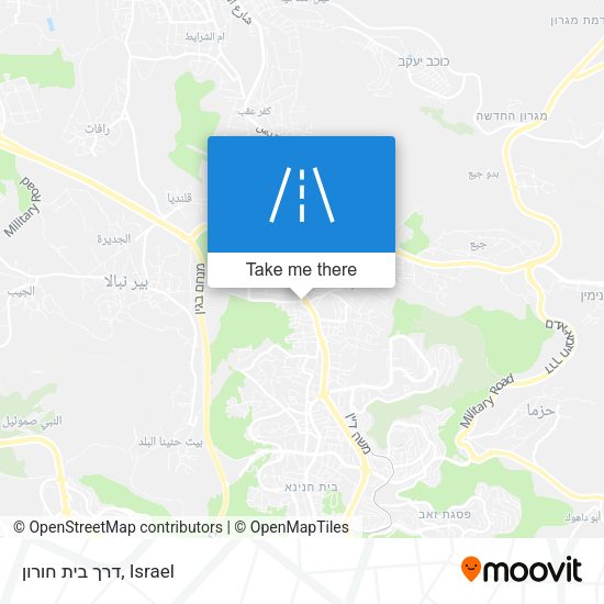 דרך בית חורון map