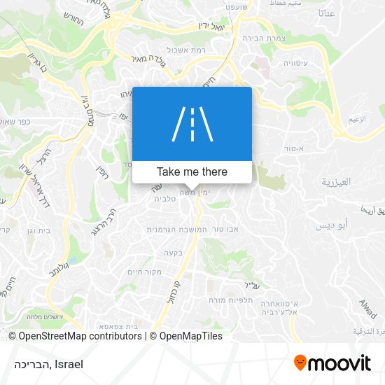 הבריכה map