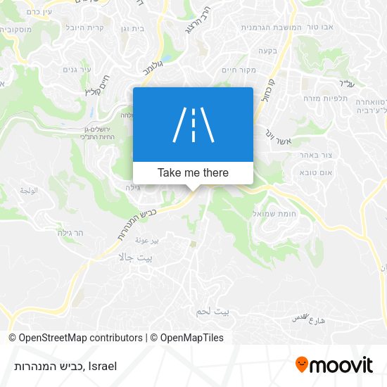 כביש המנהרות map