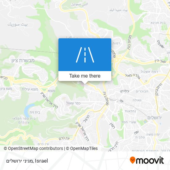 מגיני ירושלים map