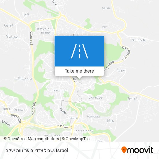 שביל צדדי ביער נווה יעקב map