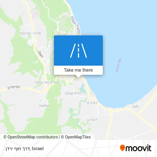 Карта דרך חוף ירדן