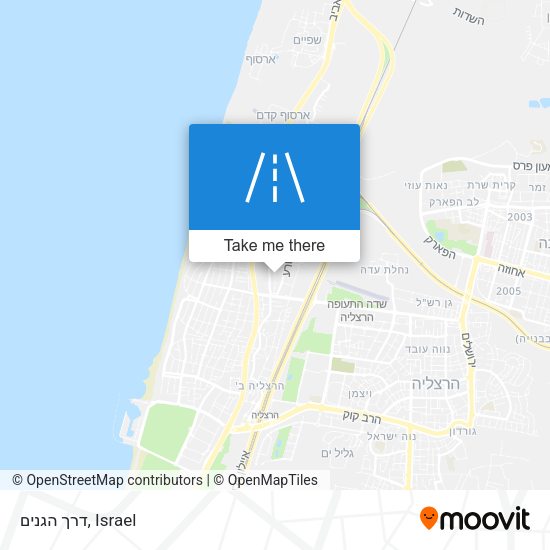 דרך הגנים map