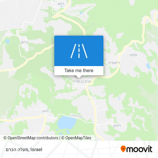 מעלה הכרם map