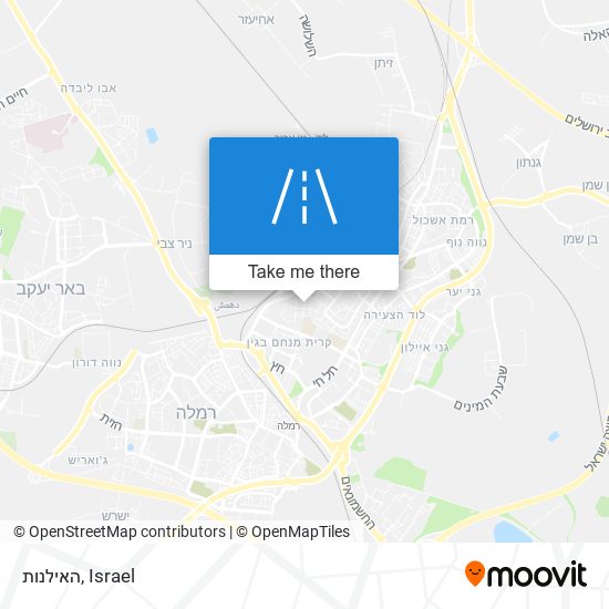 האילנות map