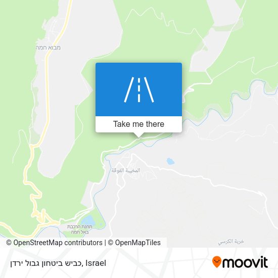 כביש ביטחון גבול ירדן map