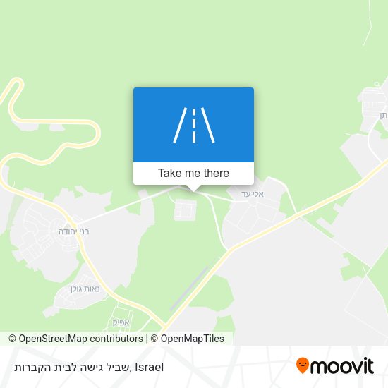 שביל גישה לבית הקברות map