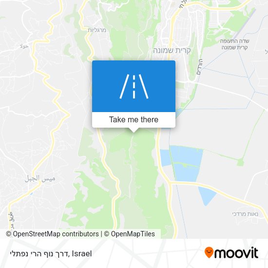 דרך נוף הרי נפתלי map