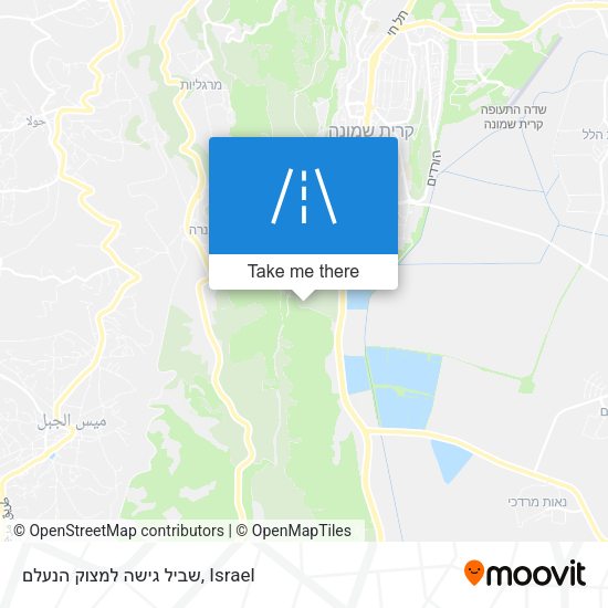 שביל גישה למצוק הנעלם map