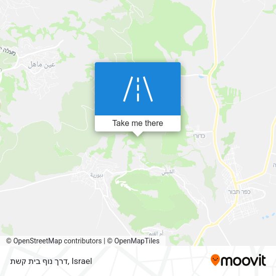 דרך נוף בית קשת map