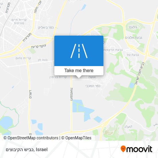 כביש הקיבוצים map