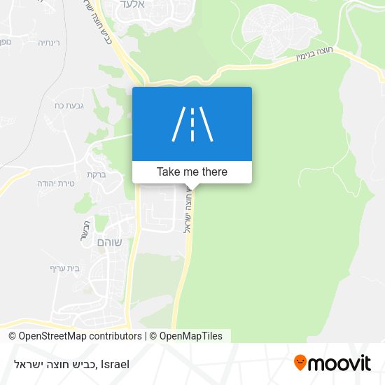 כביש חוצה ישראל map