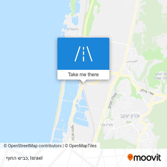 כביש החוף map