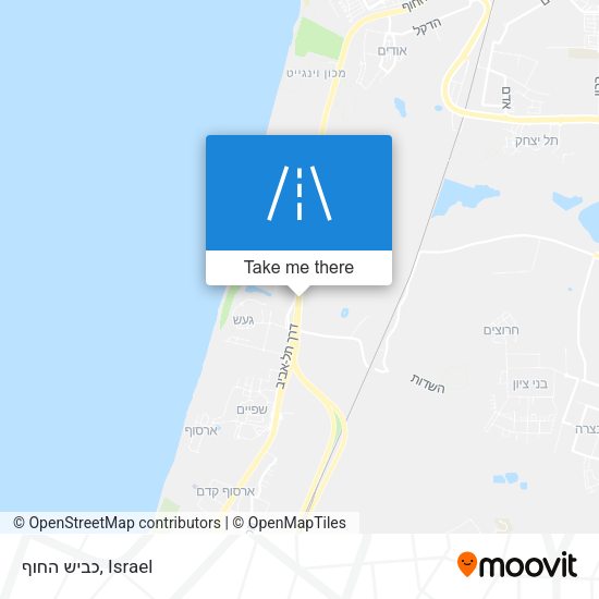 כביש החוף map