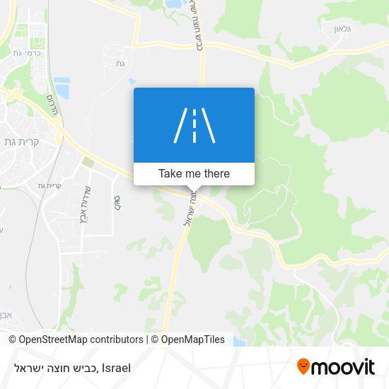 כביש חוצה ישראל map