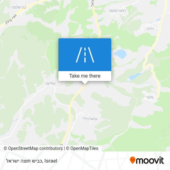 כביש חוצה ישראל map