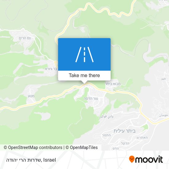שדרות הרי יהודה map