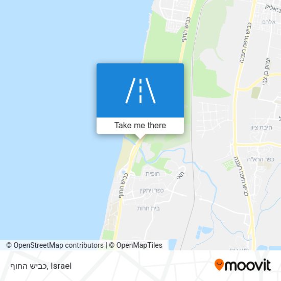 כביש החוף map