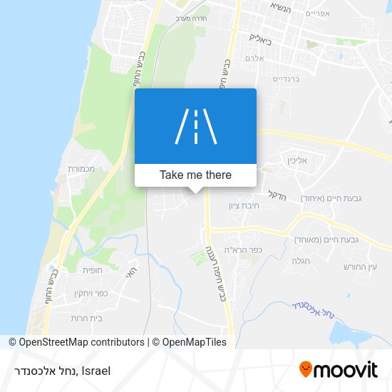 נחל אלכסנדר map