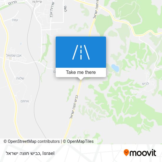 כביש חוצה ישראל map