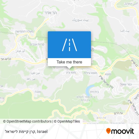 קרן קיימת לישראל map