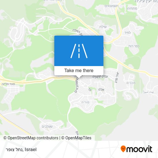 נחל צופר map