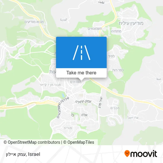 Карта עמק איילון